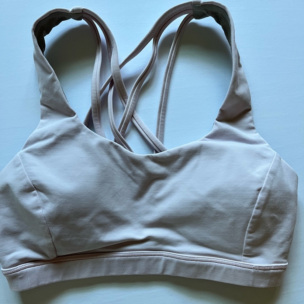 Pink LuluLemon Crisscross Sports Bra